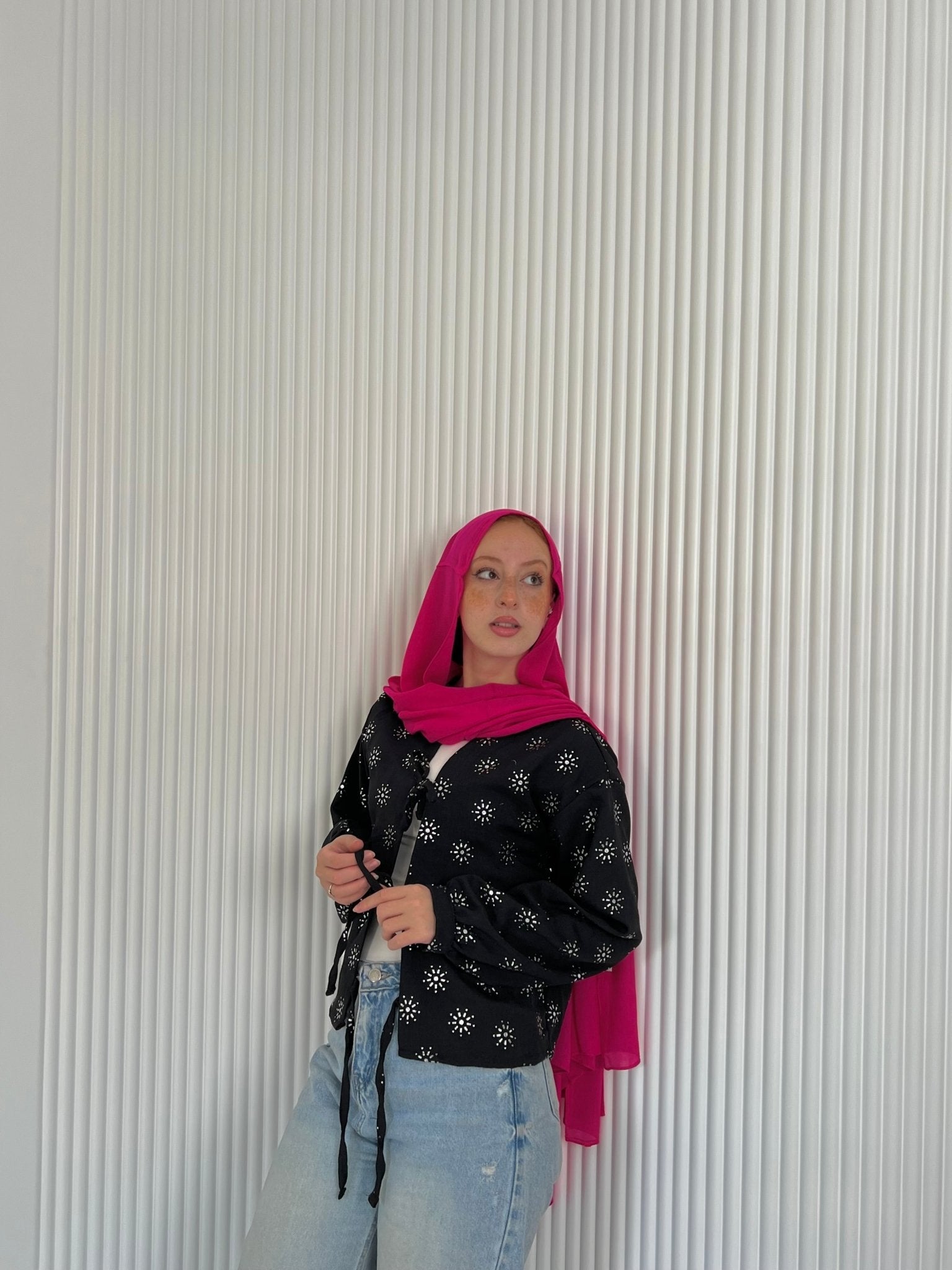 Fay blouse in black - Lillyscarfofficial