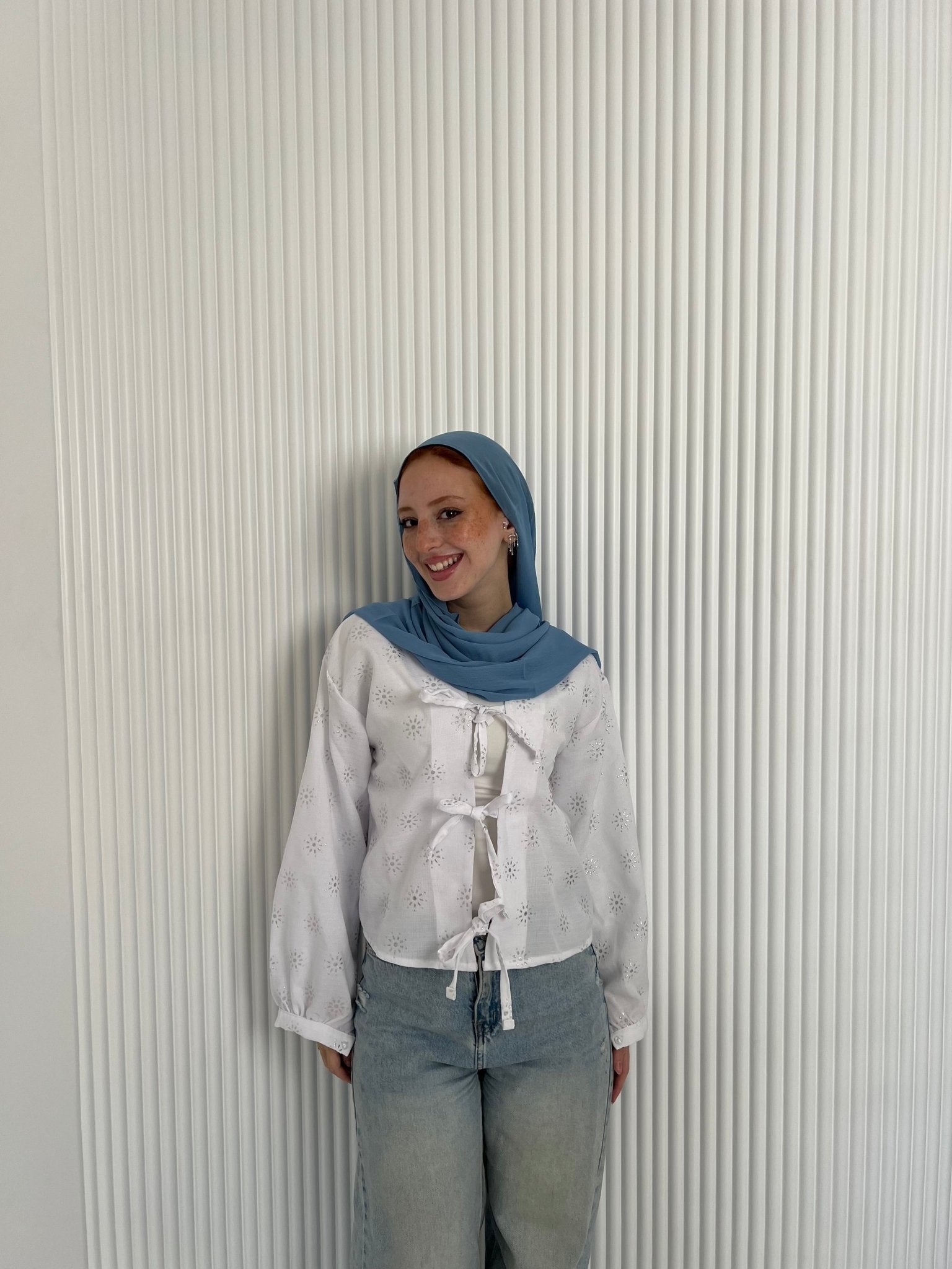 Fay blouse in white - Lillyscarfofficial