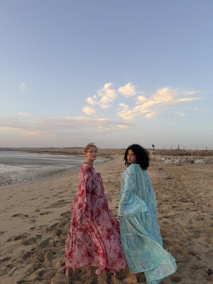 Golden sun Chiffon Dress - Lillyscarfofficial