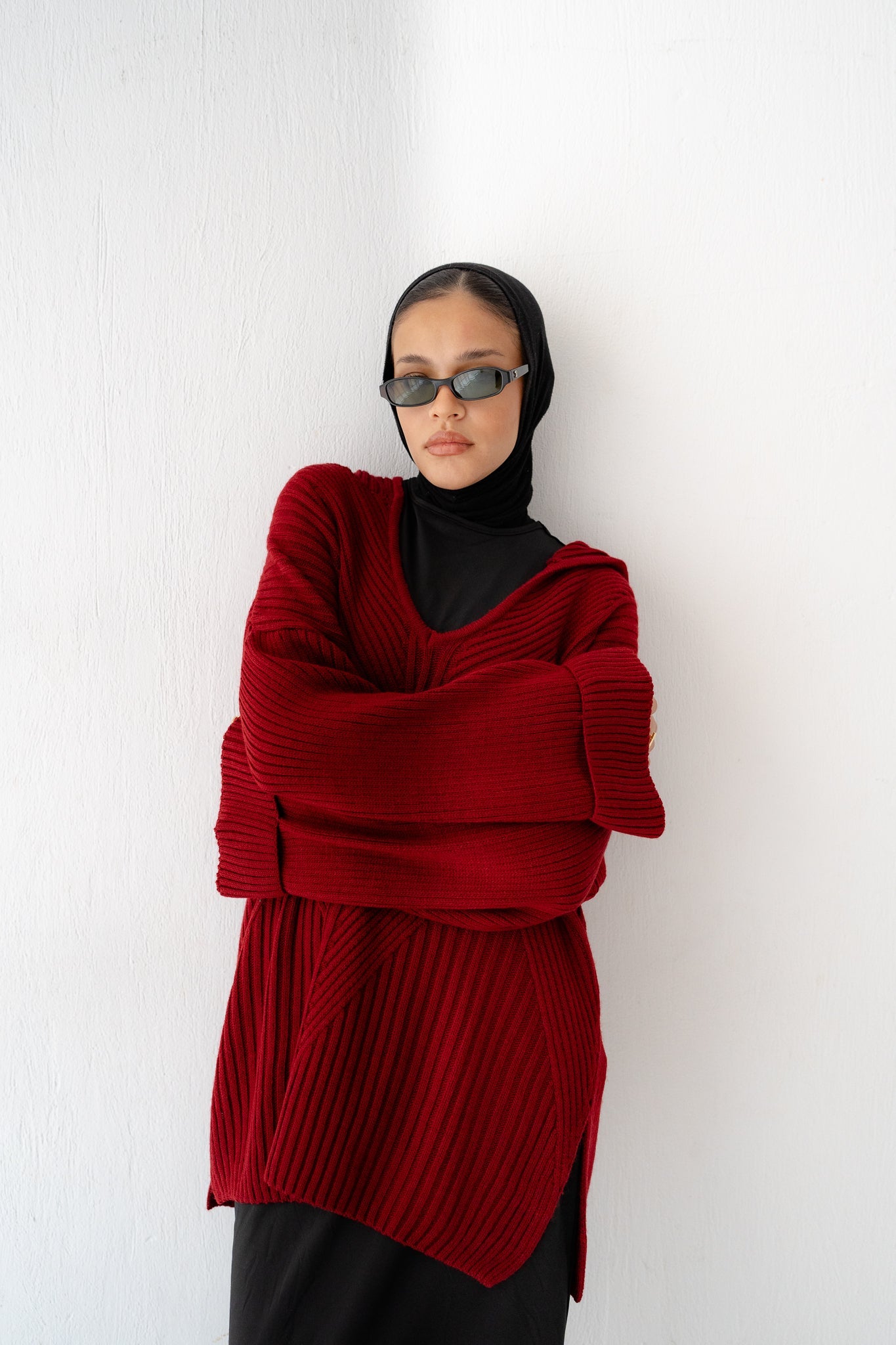 Handmade Trico in Burgundy - Lillyscarfofficial