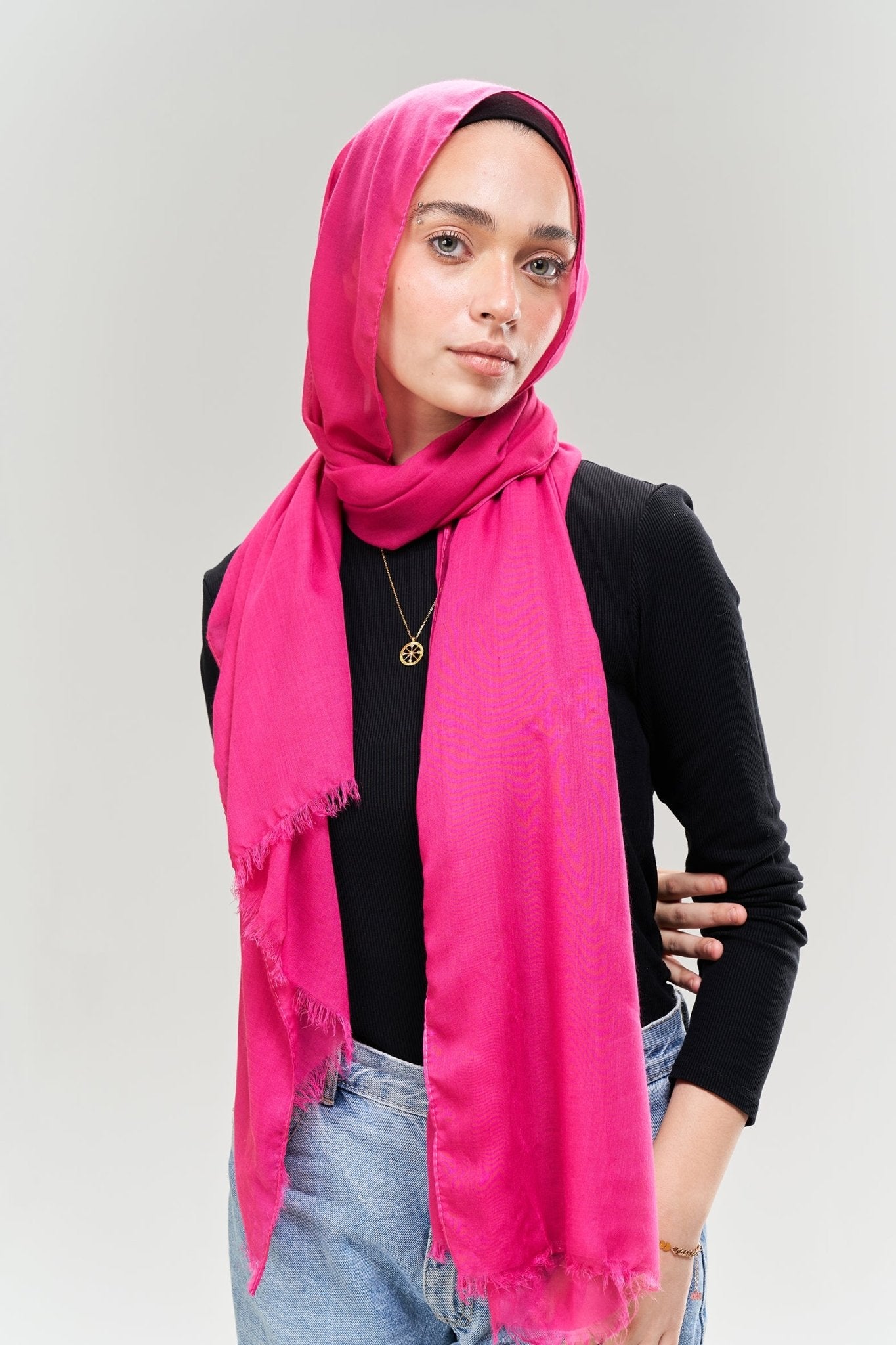 Hot pink cotton - Lillyscarfofficial
