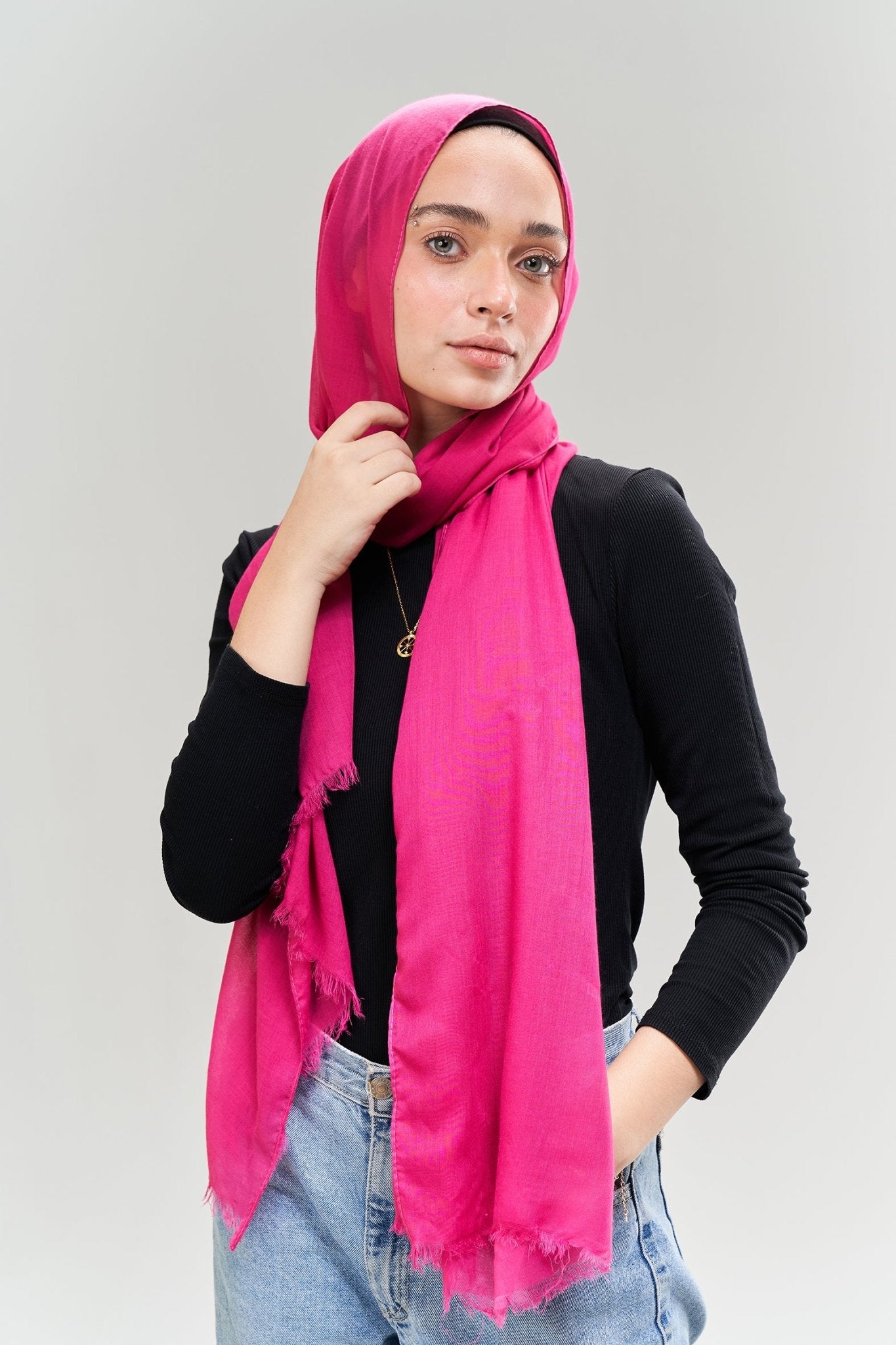 Hot pink cotton - Lillyscarfofficial