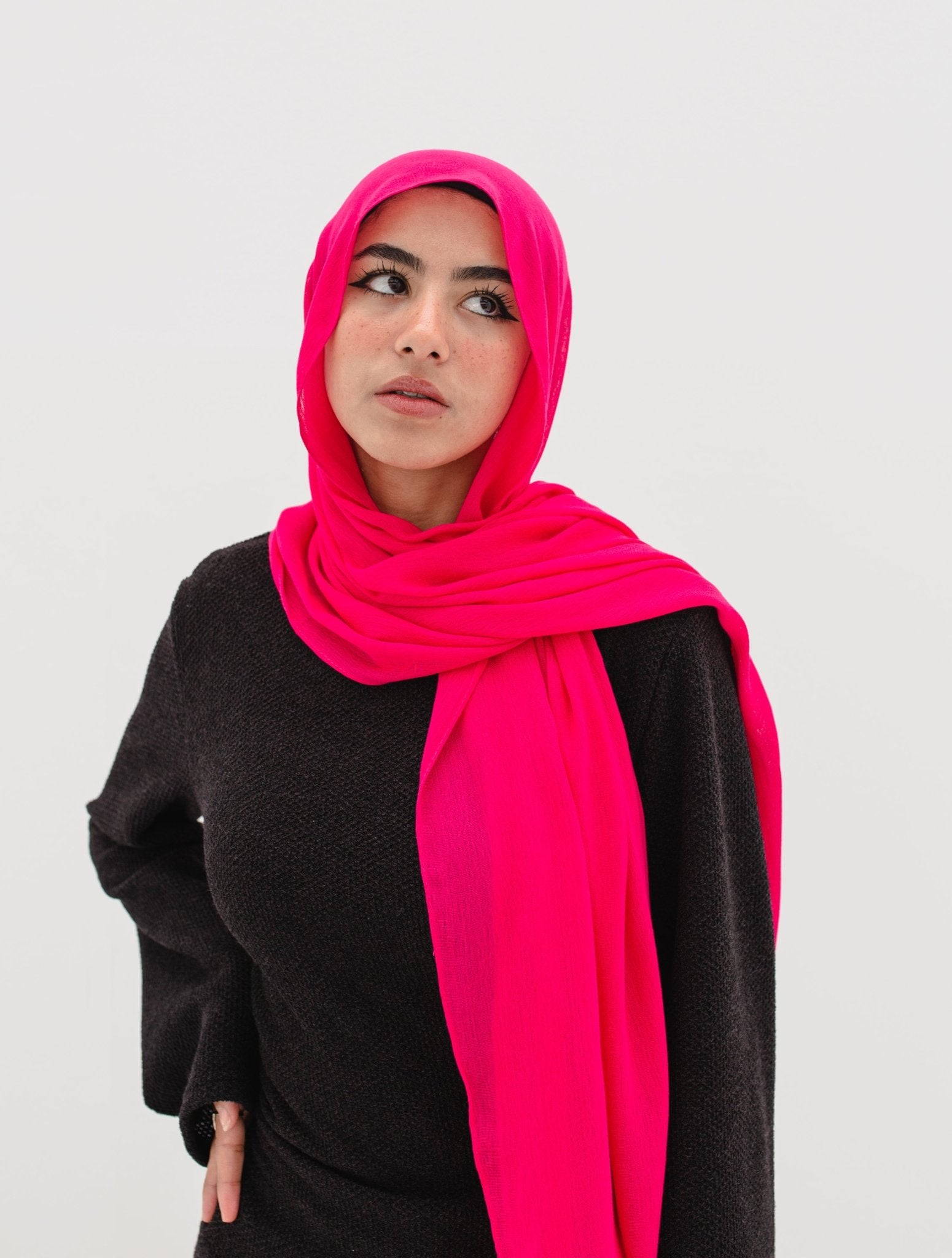 Hot pink Cotton Veil - Lillyscarfofficial