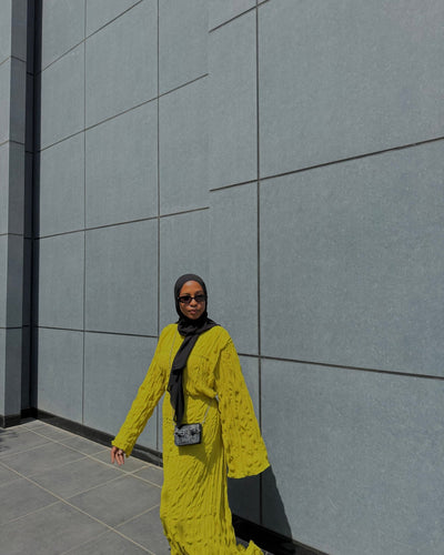 KIWI CRINKLED DRESS - Lillyscarfofficial