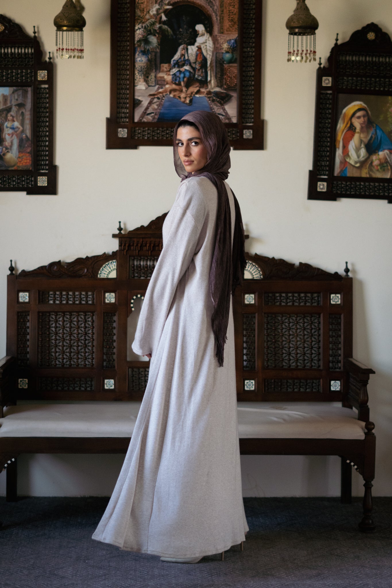 Knit Dress with Pleated Underlayer - Lillyscarfofficial