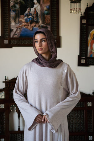 Knit Dress with Pleated Underlayer - Lillyscarfofficial