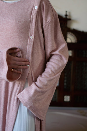 Knit Dress with Pleated Underlayer - Lillyscarfofficial