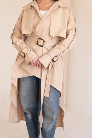 Le trench coat in beige - Lillyscarfofficial