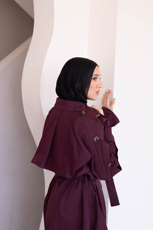 Le trench coat in burgundy - Lillyscarfofficial
