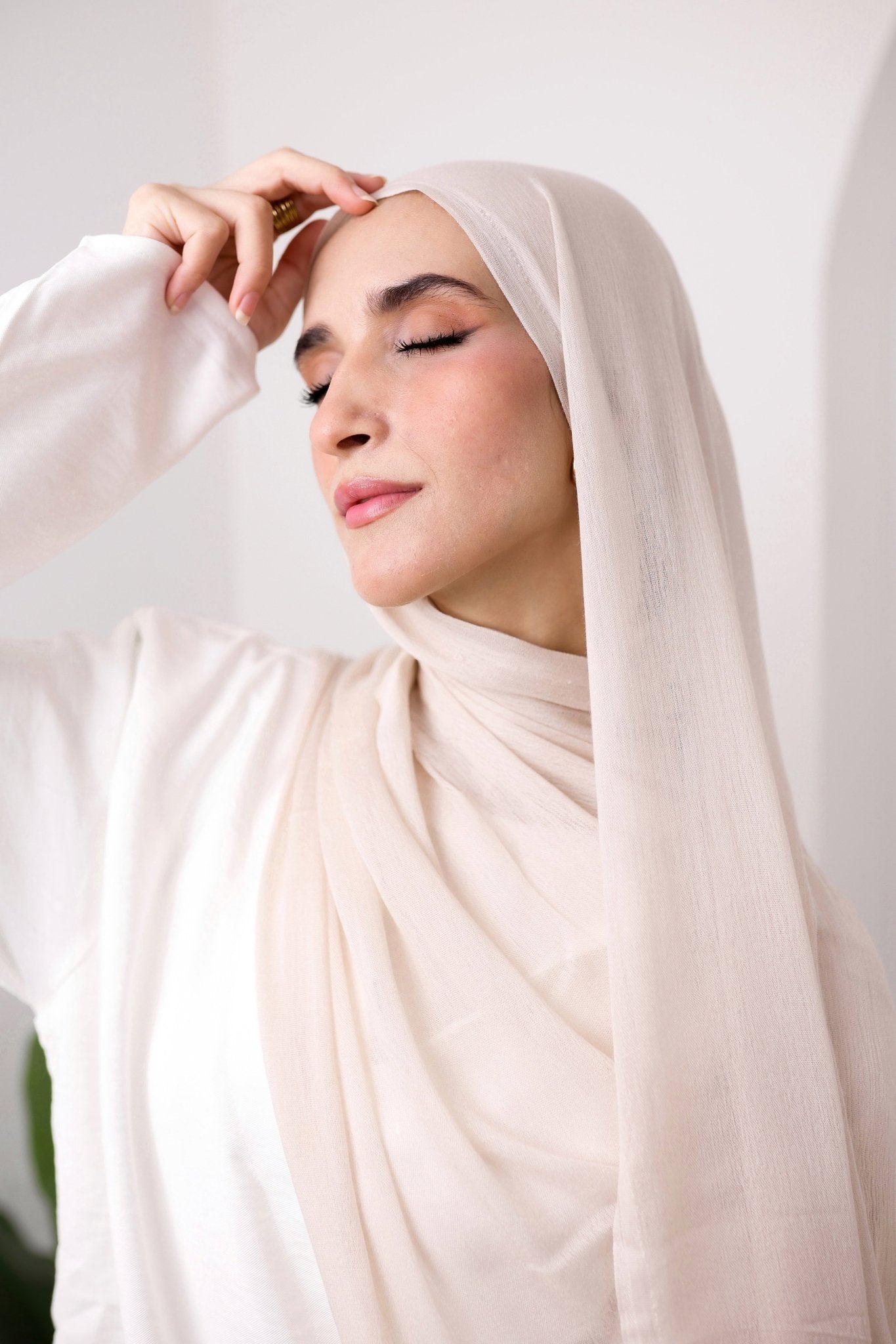 light nude Cotton Modal Scarf - Lillyscarfofficial