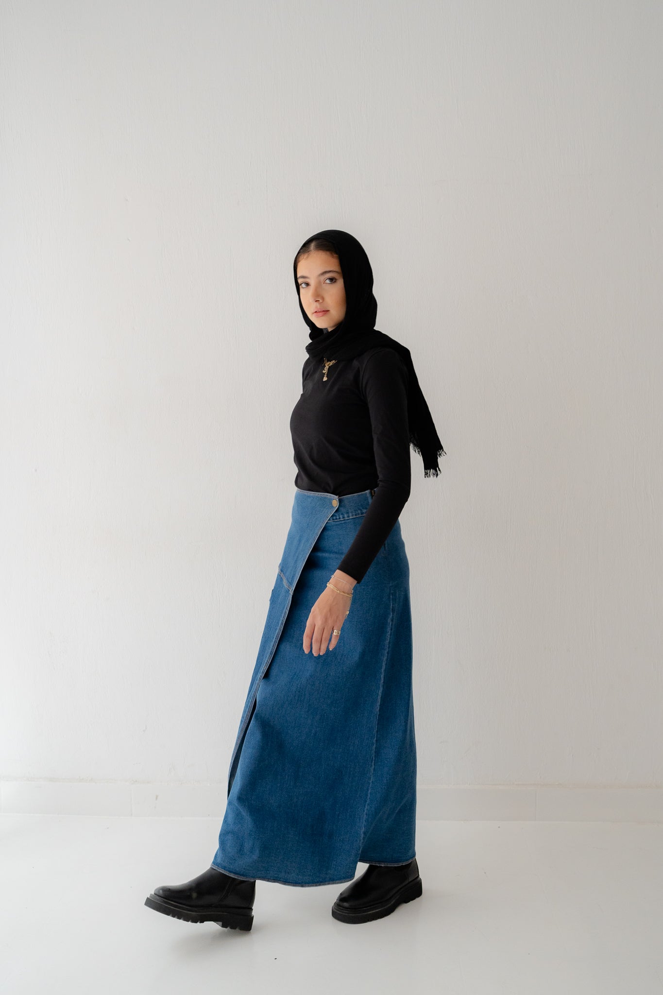 Denim Skirt in dark Blue