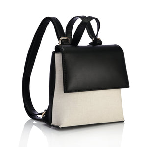 Linen Noir Backpack - Lillyscarfofficial