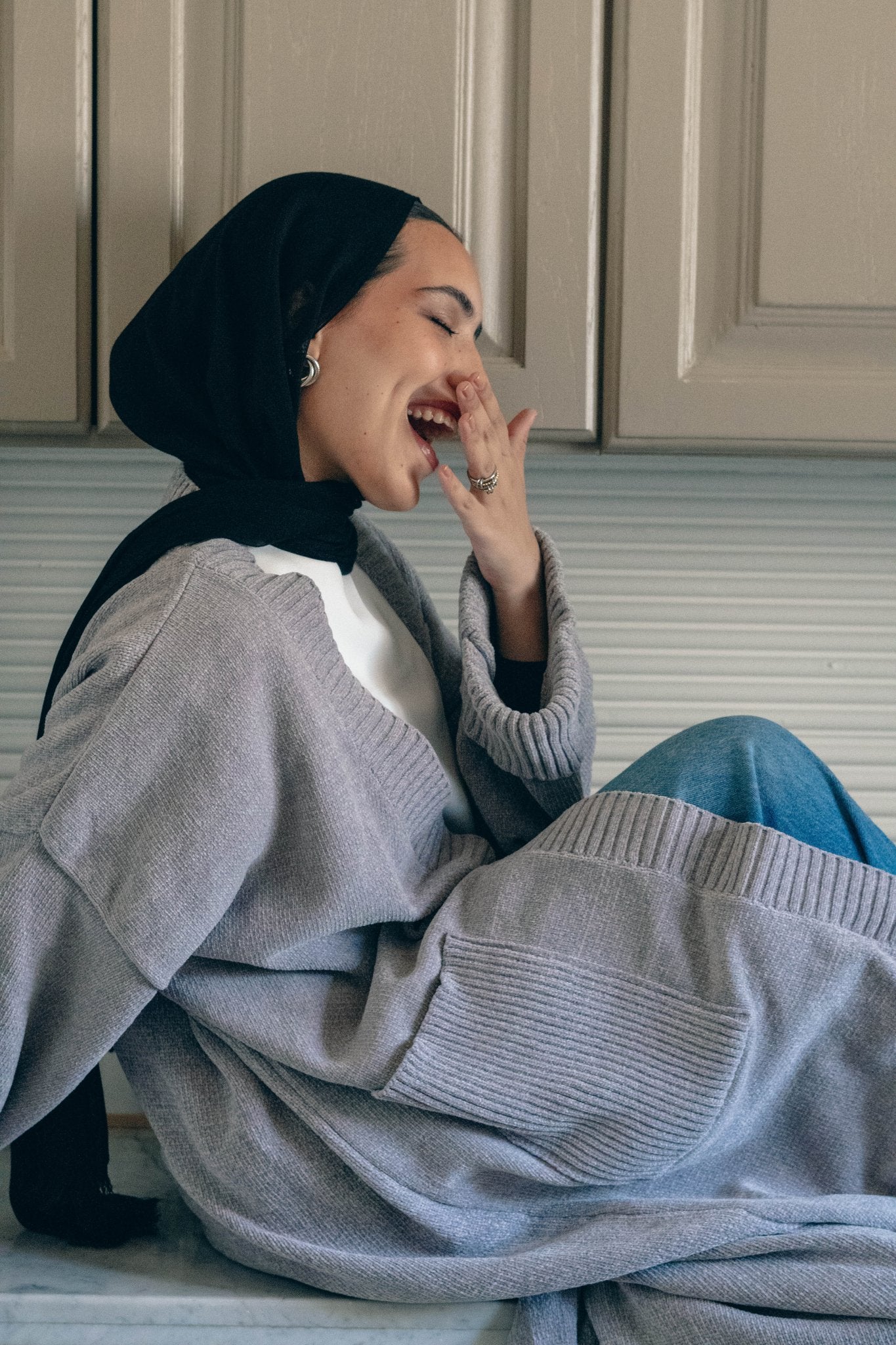 Loose Knitted Cardigan - Lillyscarfofficial