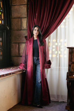 Mikado Tulle Caftan - Lillyscarfofficial