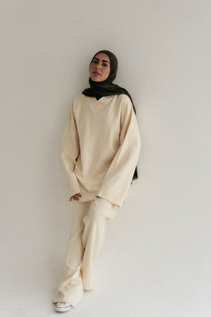 Minimal V in crème - Lillyscarfofficial