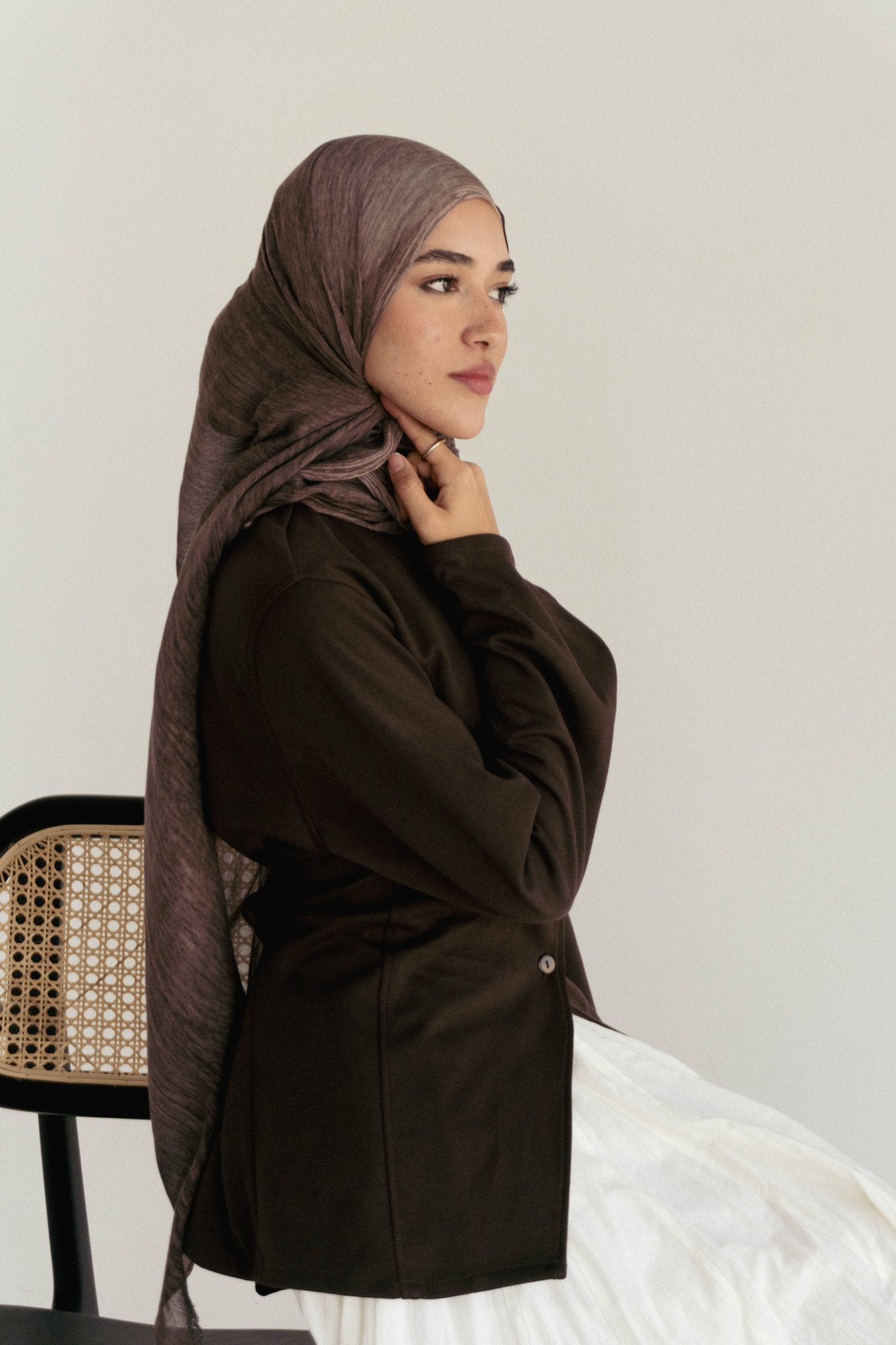Mira Buttoned Top in Brown - Lillyscarfofficial