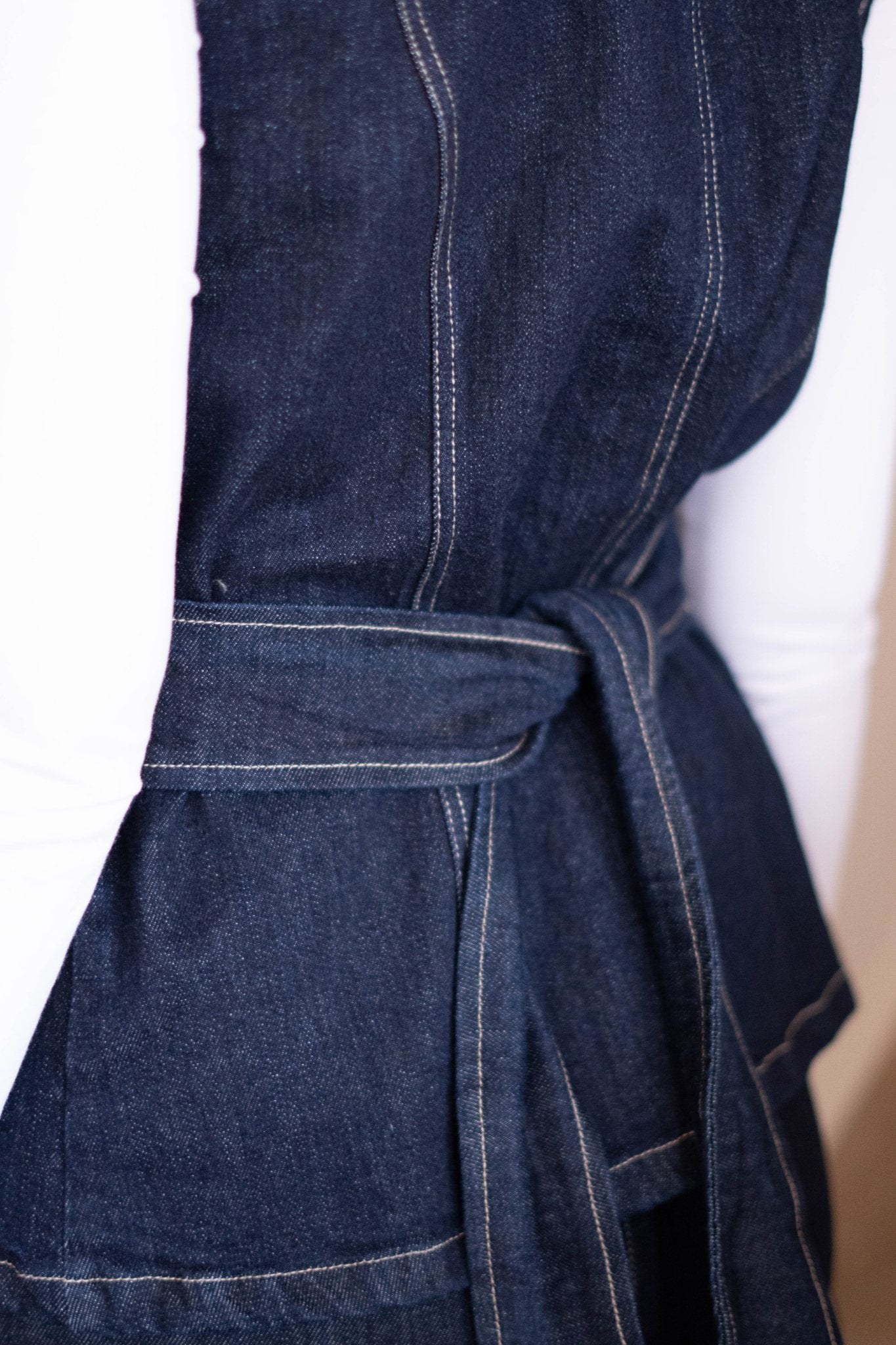 Oily indigo denim vest - Lillyscarfofficial