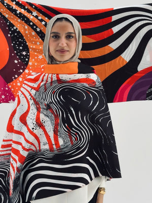 Orange Edge Shawl - Lillyscarfofficial