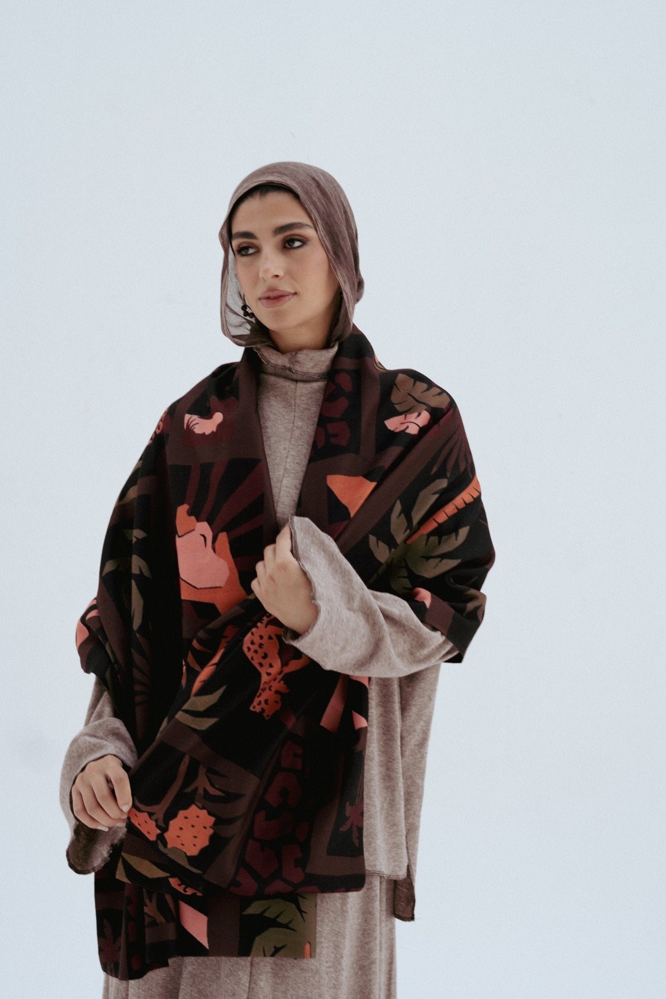 Orange pineapple Shawl - Lillyscarfofficial