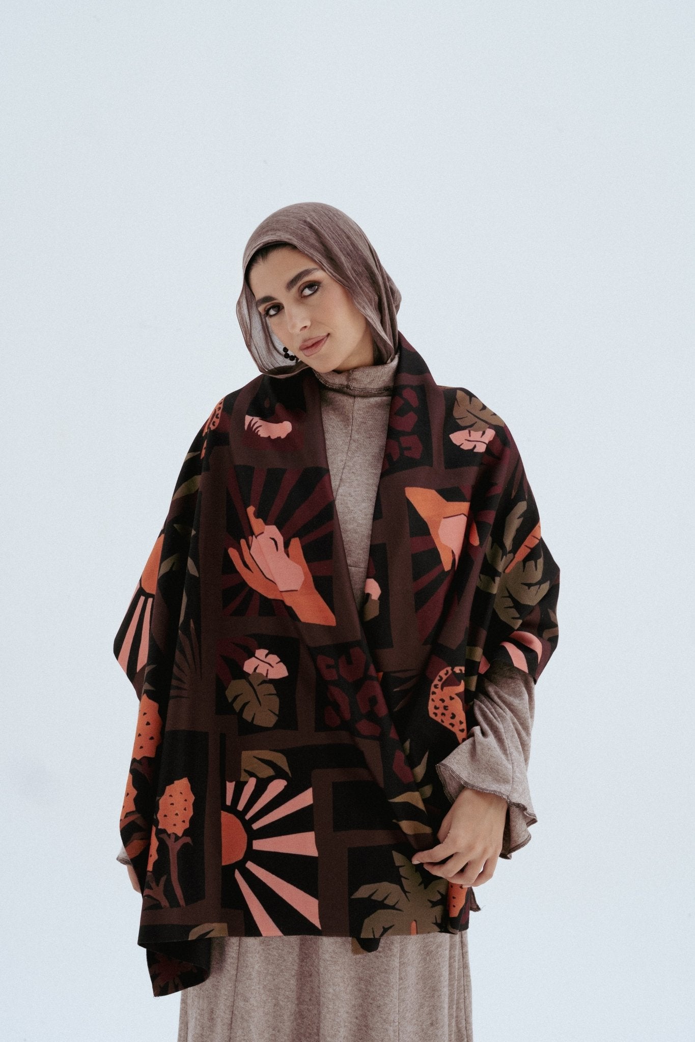 Orange pineapple Shawl - Lillyscarfofficial