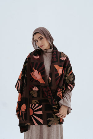 Orange pineapple Shawl - Lillyscarfofficial
