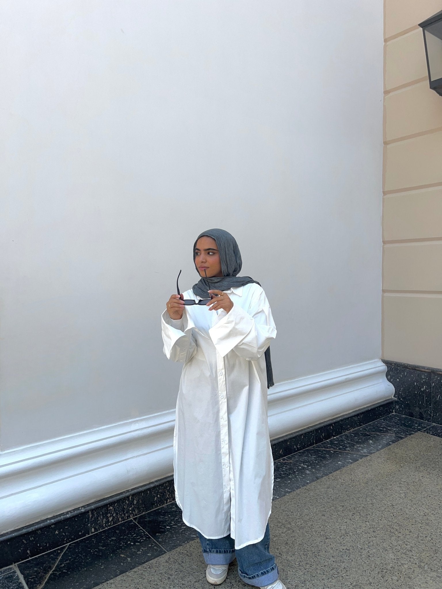 Oversized Cotton Poplin Shirt - Lillyscarfofficial