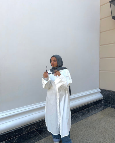 Oversized Cotton Poplin Shirt - Lillyscarfofficial