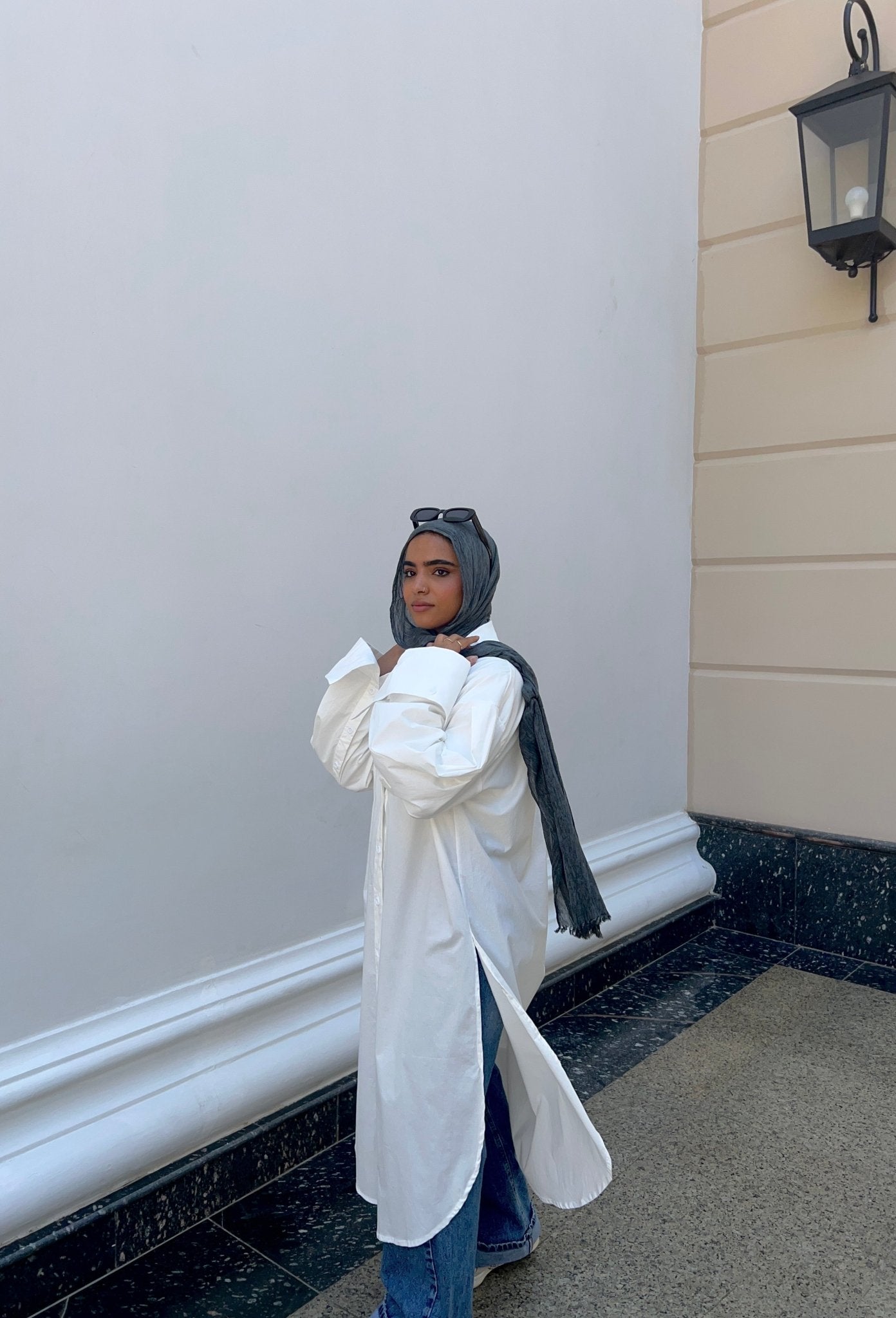 Oversized Cotton Poplin Shirt - Lillyscarfofficial