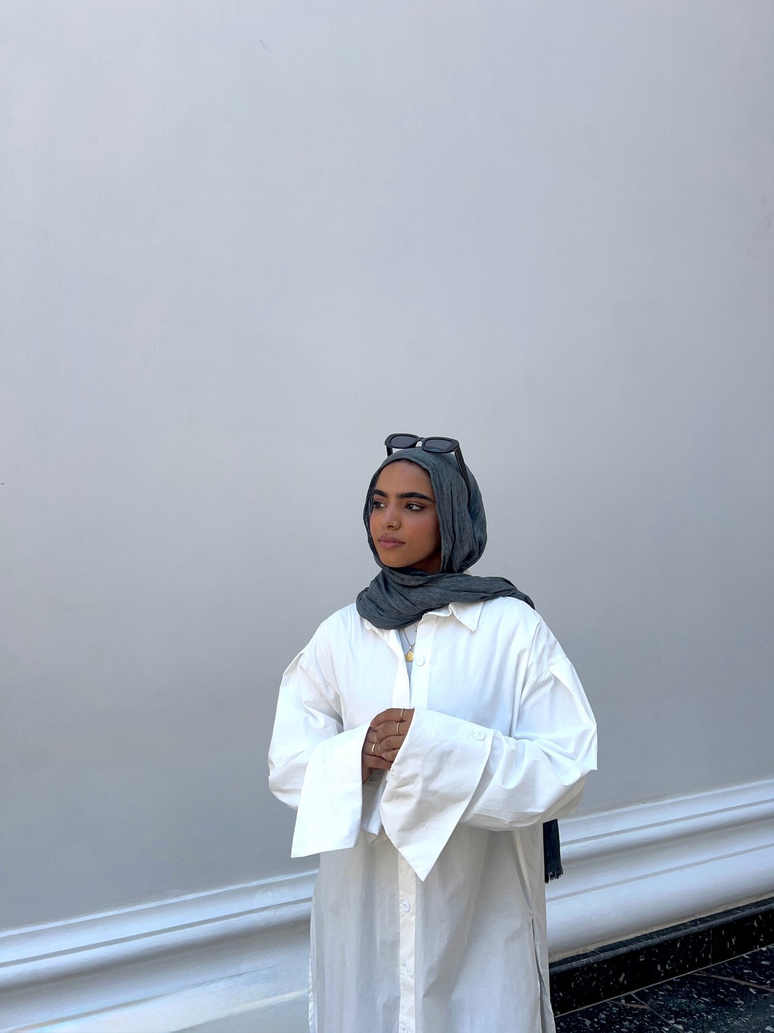 Oversized Cotton Poplin Shirt - Lillyscarfofficial