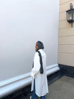 Oversized Cotton Poplin Shirt - Lillyscarfofficial