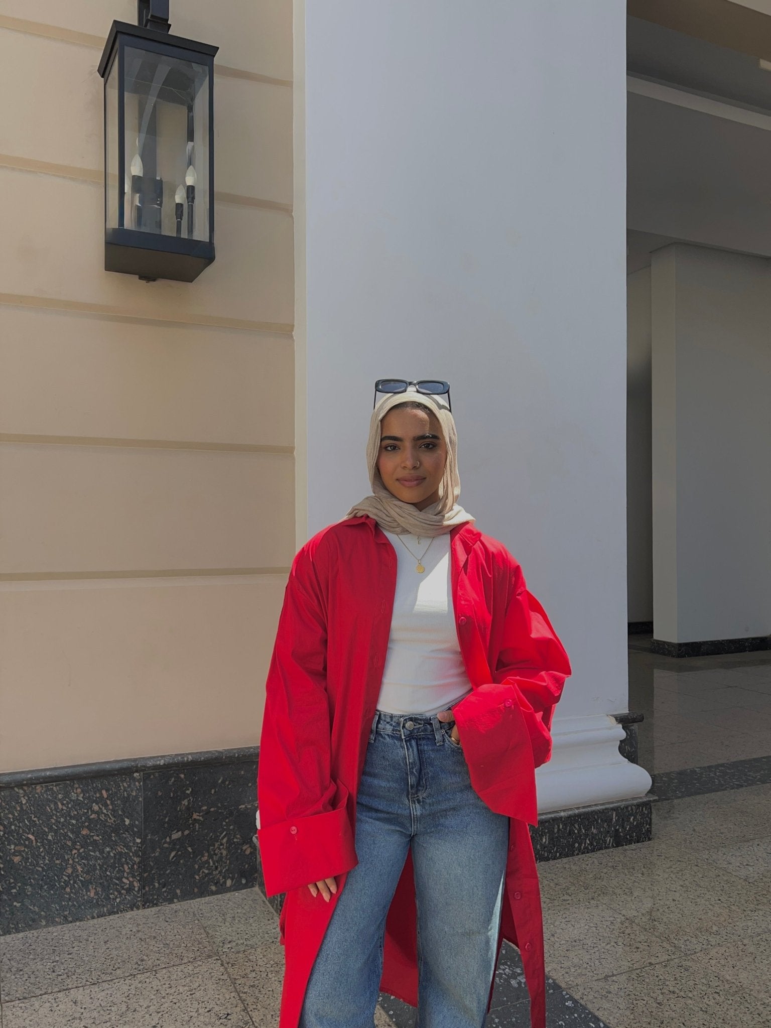 Oversized Cotton Poplin Shirt - Lillyscarfofficial