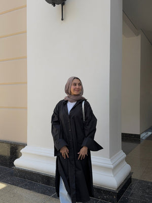 Oversized Cotton Poplin Shirt - Lillyscarfofficial
