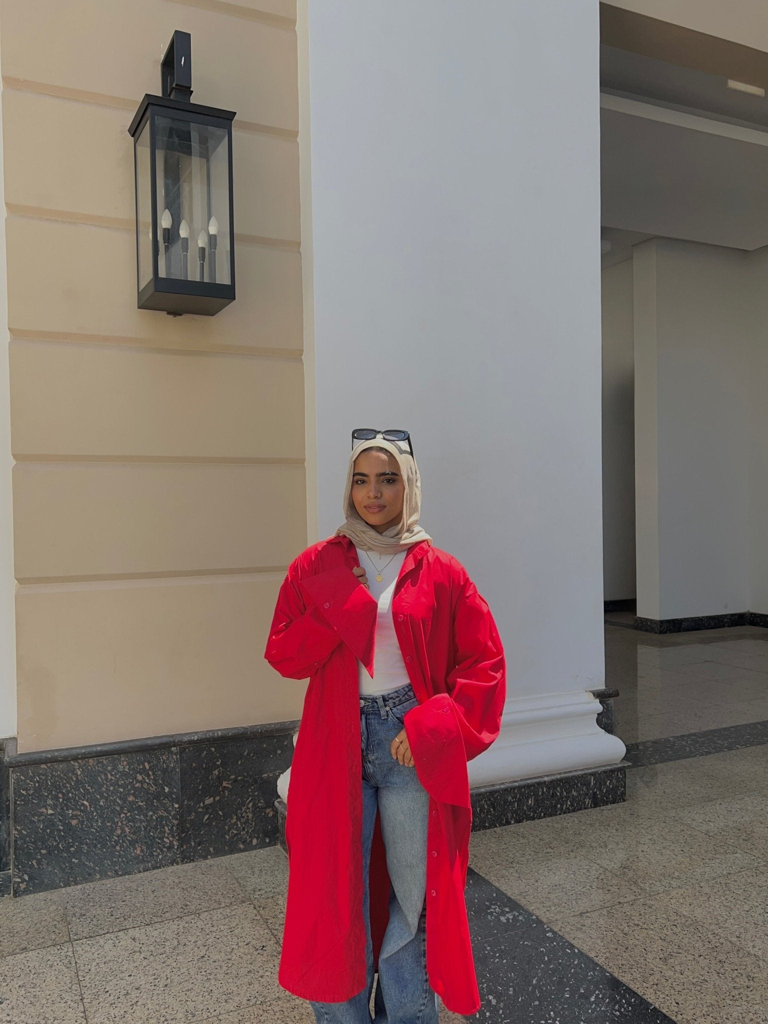 Oversized Cotton Poplin Shirt - Lillyscarfofficial