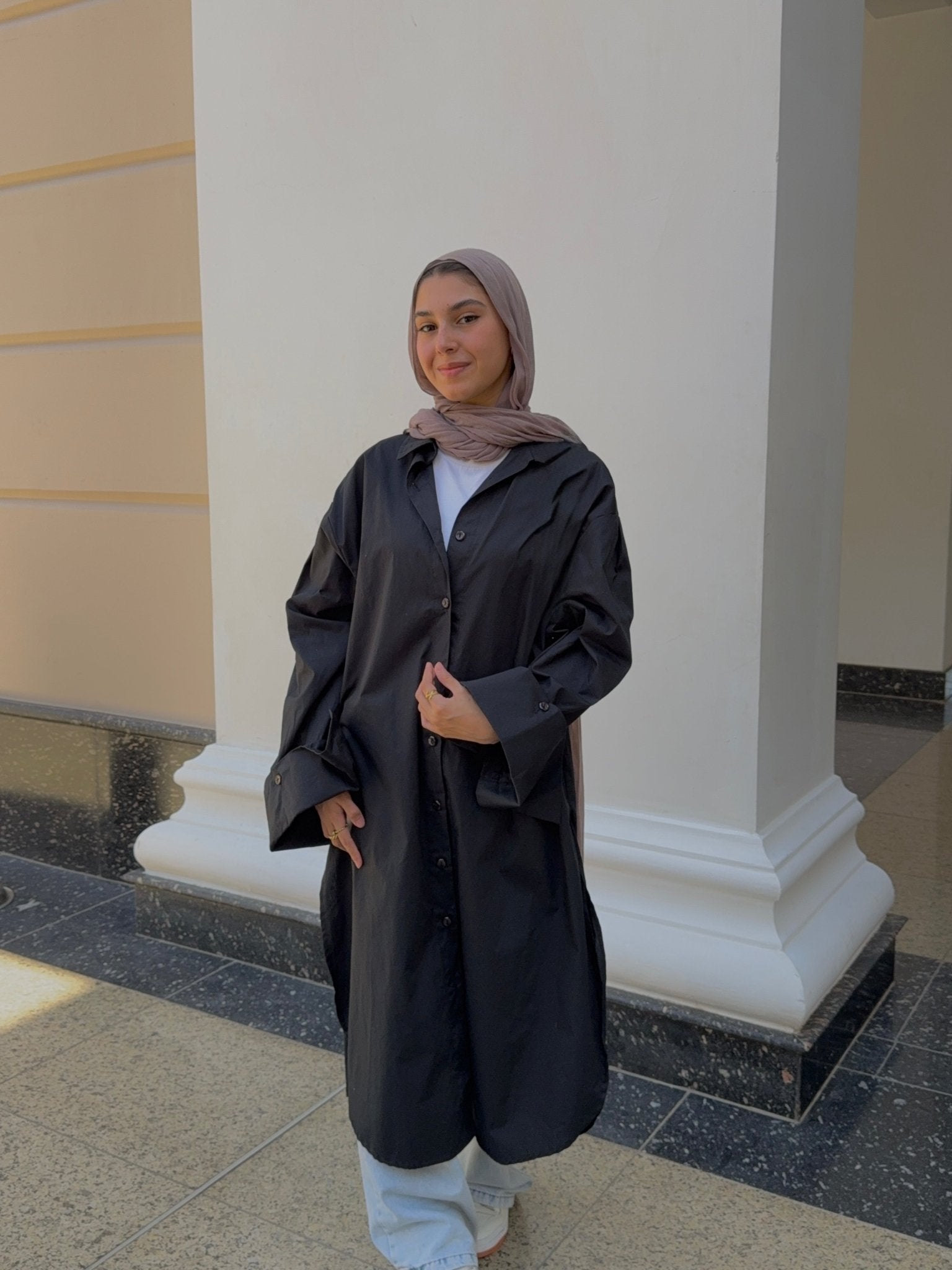 Oversized Cotton Poplin Shirt - Lillyscarfofficial