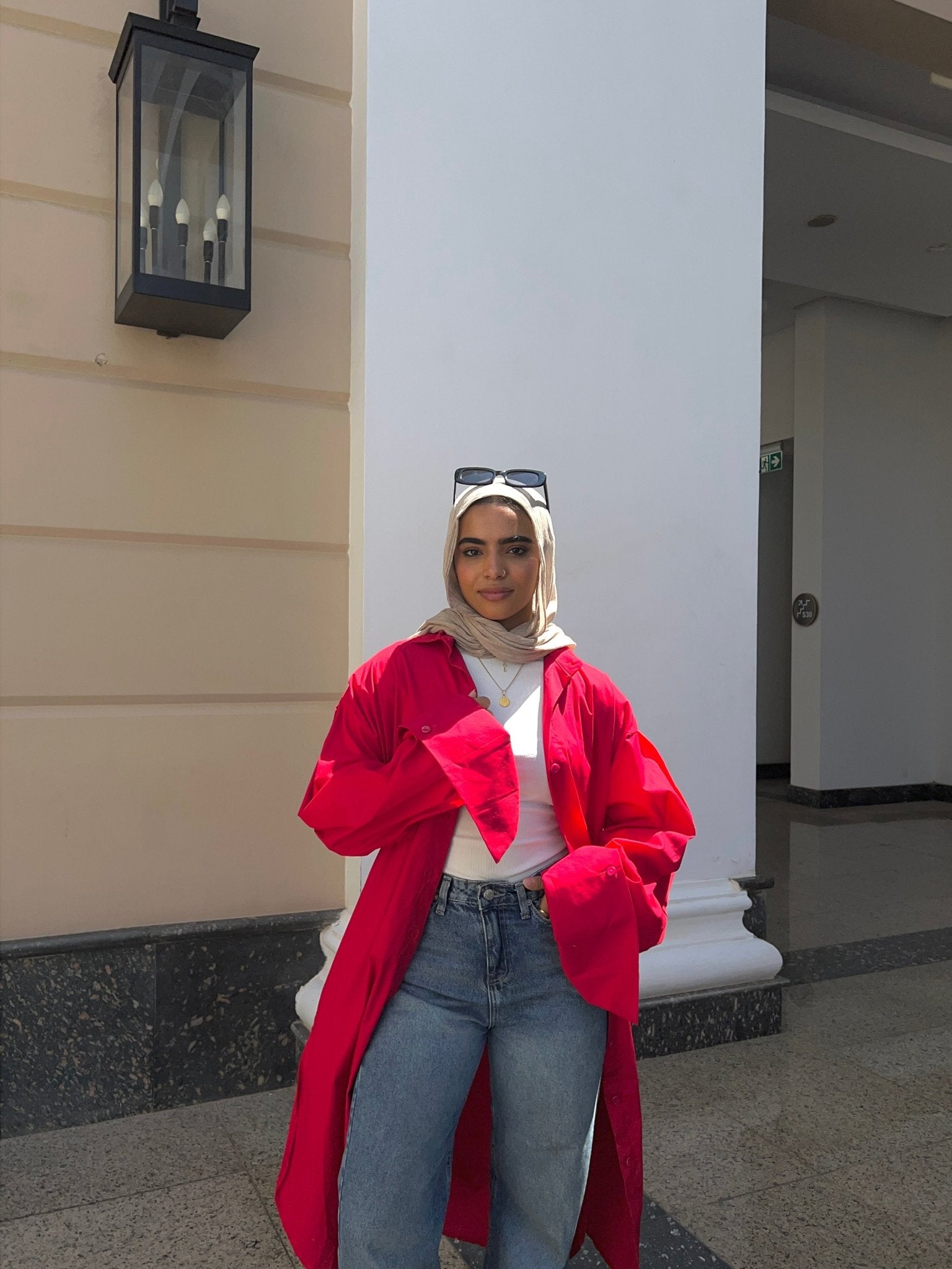 Oversized Cotton Poplin Shirt - Lillyscarfofficial