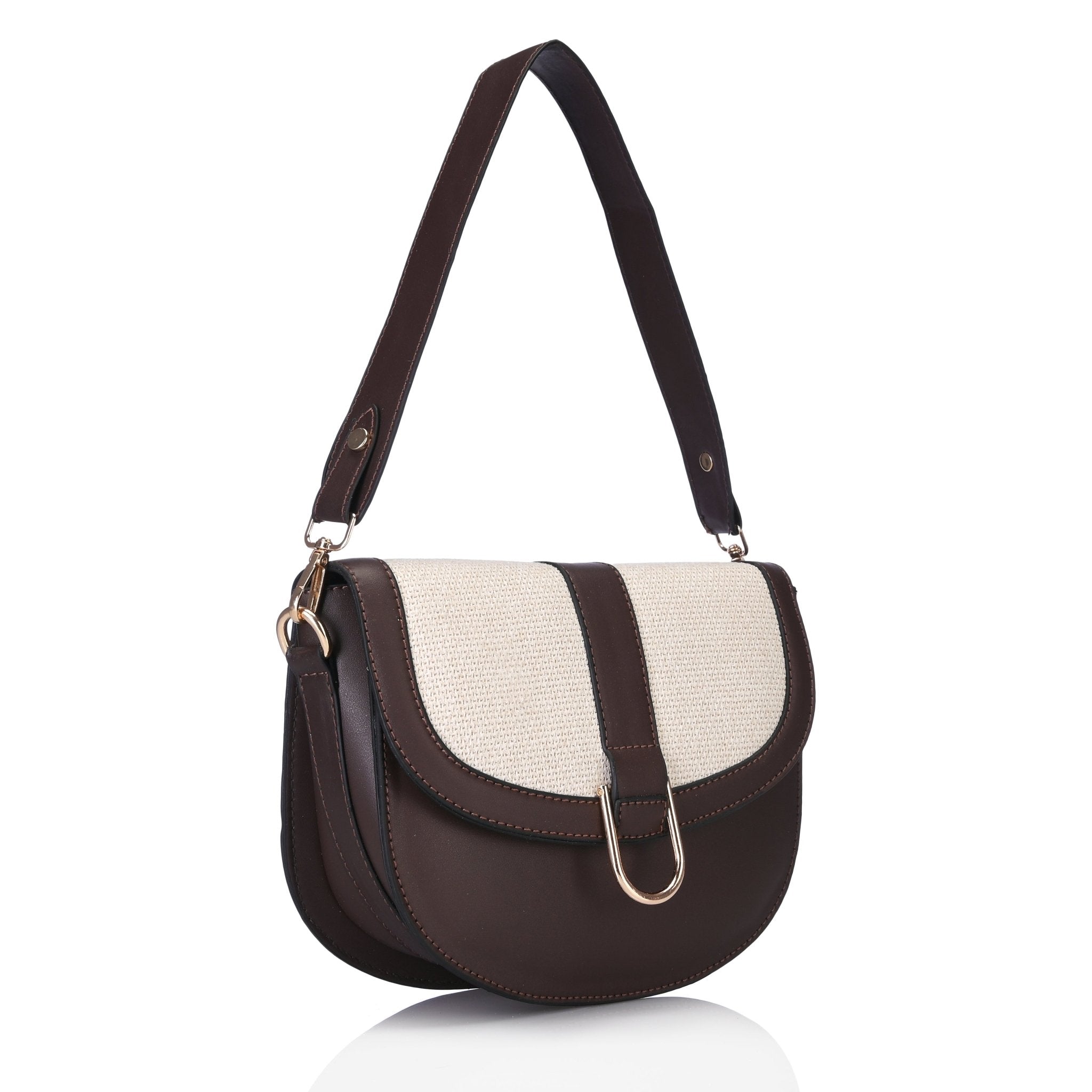 Paloma dark brown linen crossbody - Lillyscarfofficial