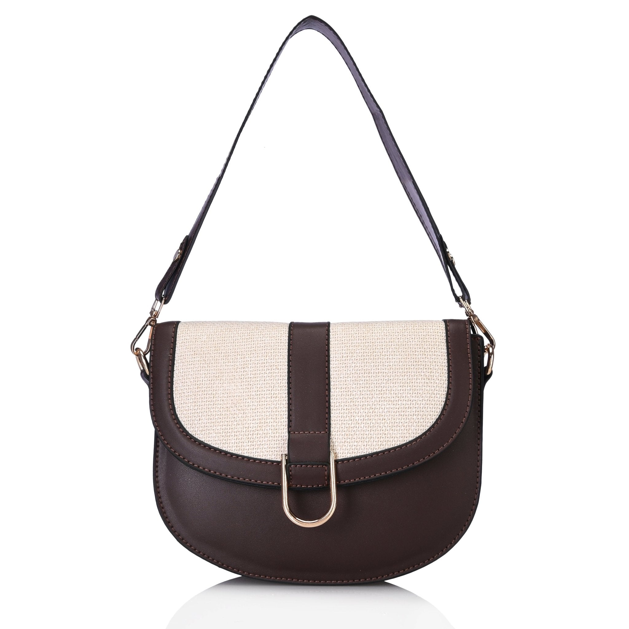 Paloma dark brown linen crossbody - Lillyscarfofficial