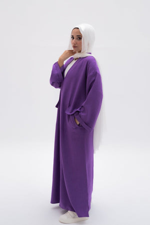 POCKET DRESS IN PURPLE - Lillyscarfofficial