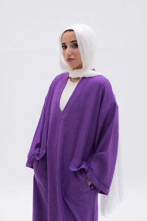 POCKET DRESS IN PURPLE - Lillyscarfofficial