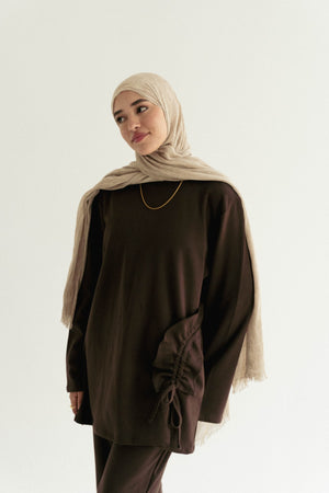 Side tie relaxed top - Lillyscarfofficial