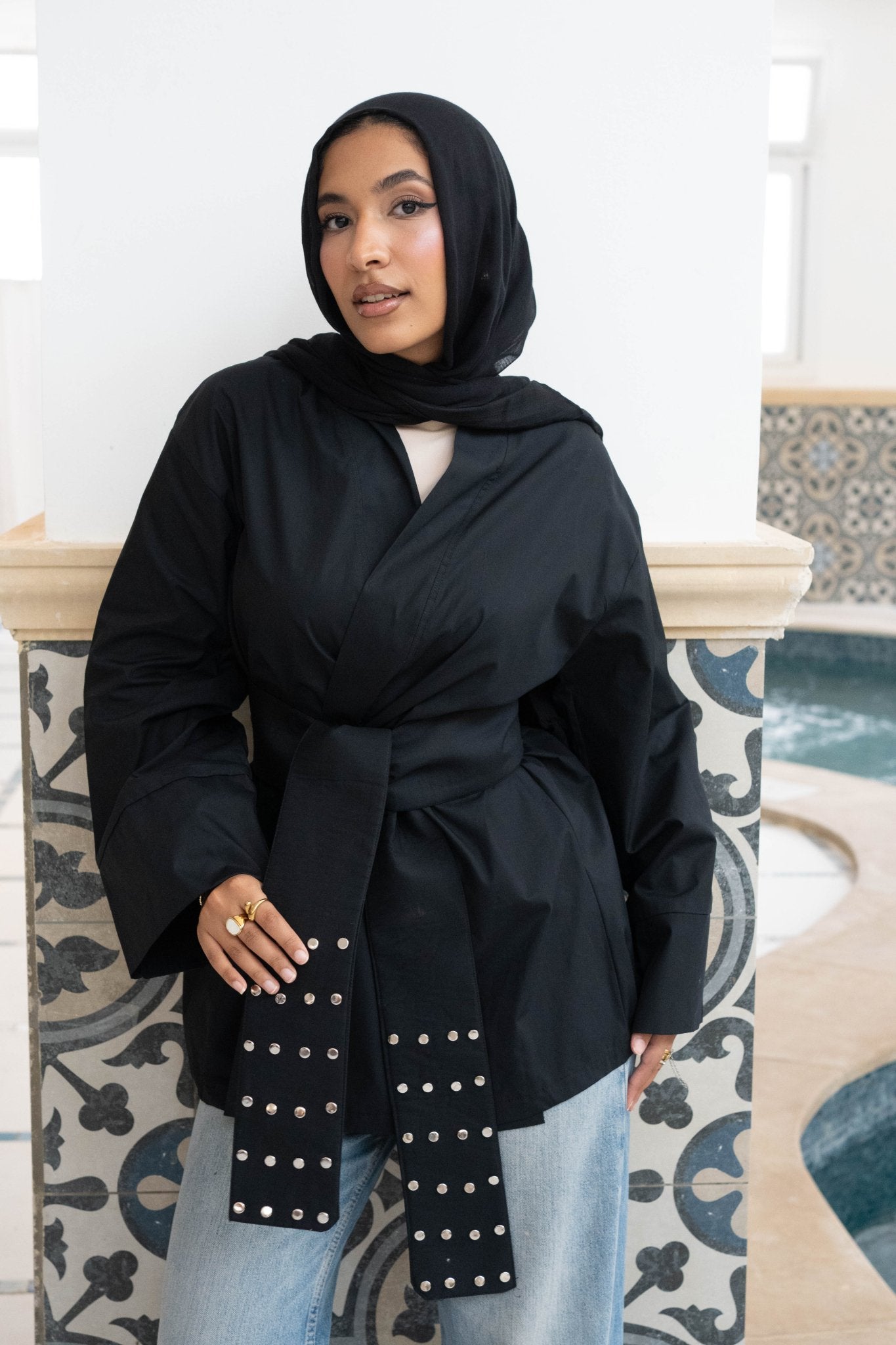 Studded kimono - Lillyscarfofficial