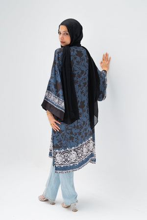 Sunbeam kimono in navy - Lillyscarfofficial