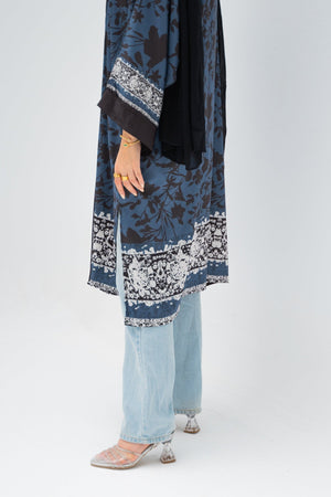 Sunbeam kimono in navy - Lillyscarfofficial