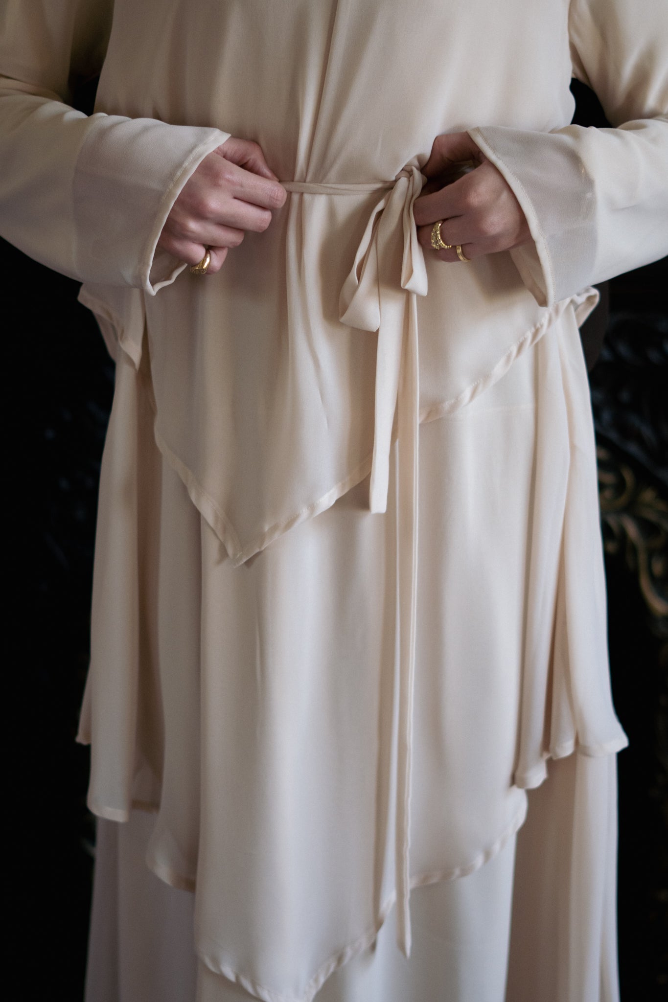 Swan chiffon dress - Lillyscarfofficial