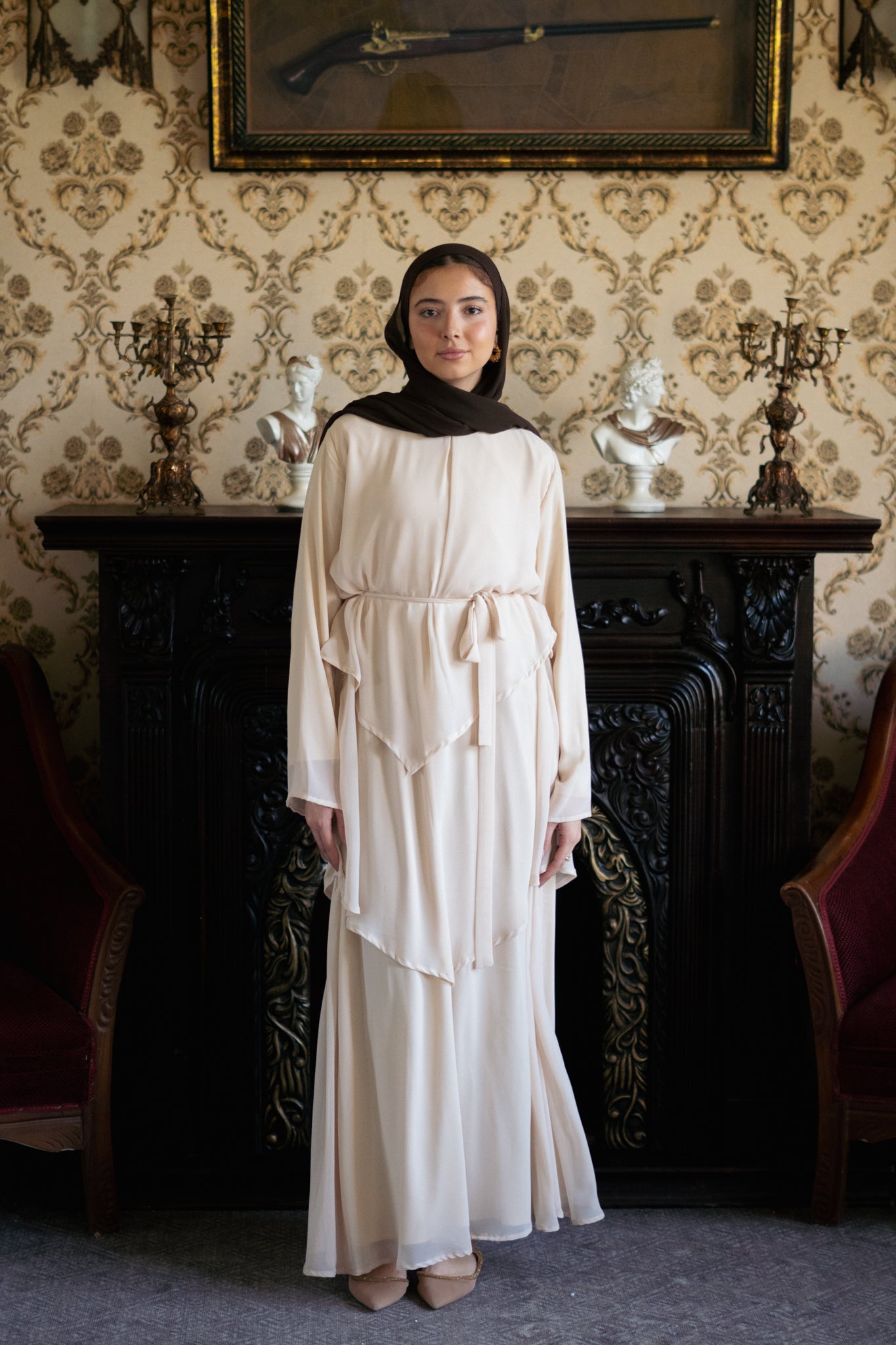 Swan chiffon dress - Lillyscarfofficial