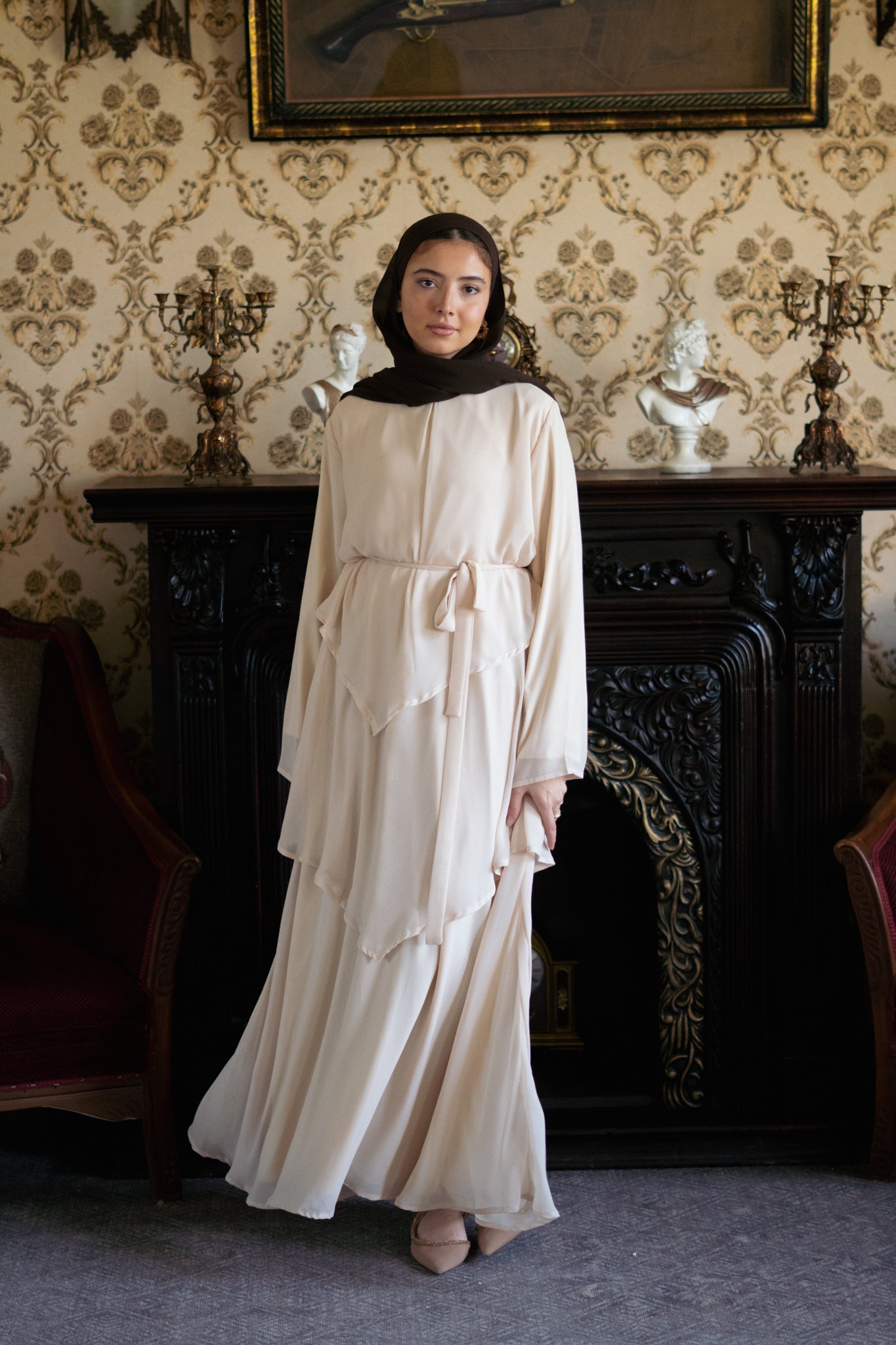 Swan chiffon dress - Lillyscarfofficial