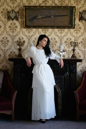 Swan chiffon dress - Lillyscarfofficial