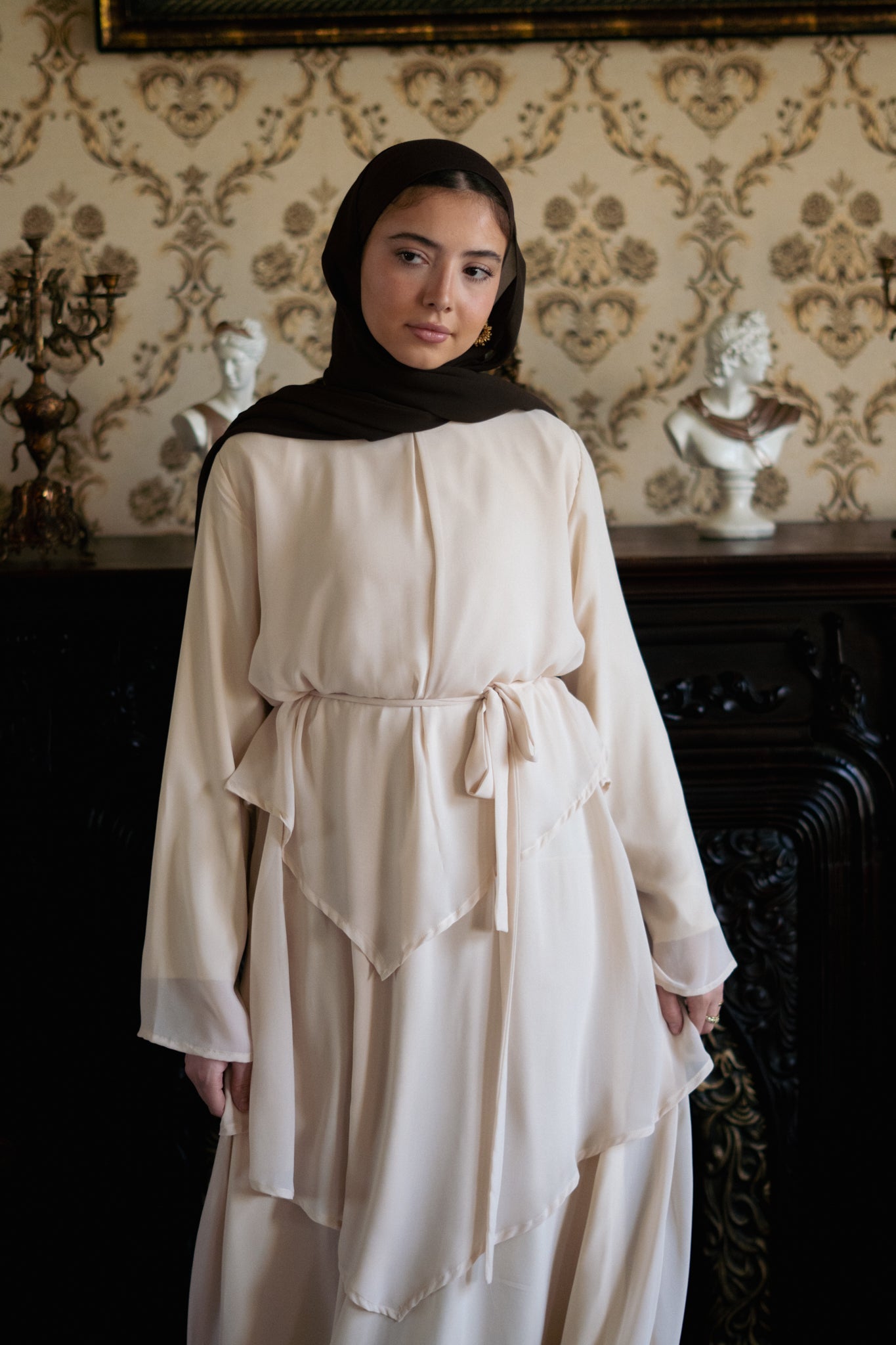 Swan chiffon dress - Lillyscarfofficial