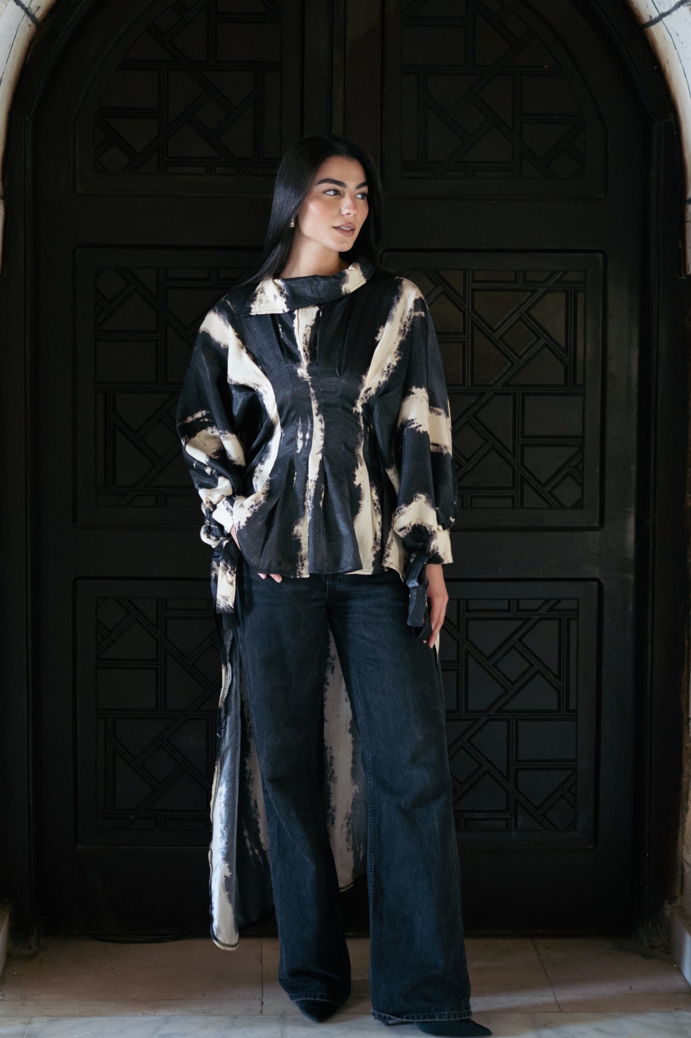 Tie Dye Shimmer Blouse - Lillyscarfofficial