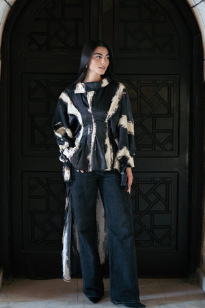 Tie Dye Shimmer Blouse - Lillyscarfofficial